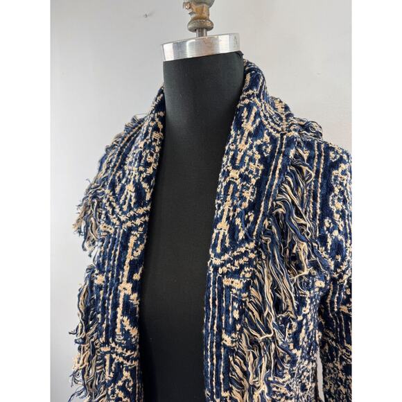 Ralph Lauren Blue and Beige Patterned Cardigan - Picture 5 of 9